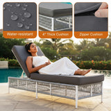 Outdoor Rope Lounge Chairs Set of 2 with Thick Cushions