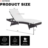 Outdoor Rattan Wicker Chaise Lounger For Poolside