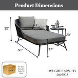 Outdoor Rope Patio Single Seater Daybed All Weather Furniture