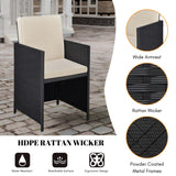 9-Piece Outdoor Patio Rattan Dining Set