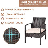 4 Pieces Patio Furniture Set, Outdoor Sectional Sofa