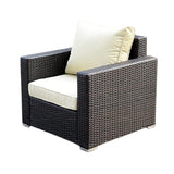 1-Piece Outdoor Wicker Single Seater Sofa