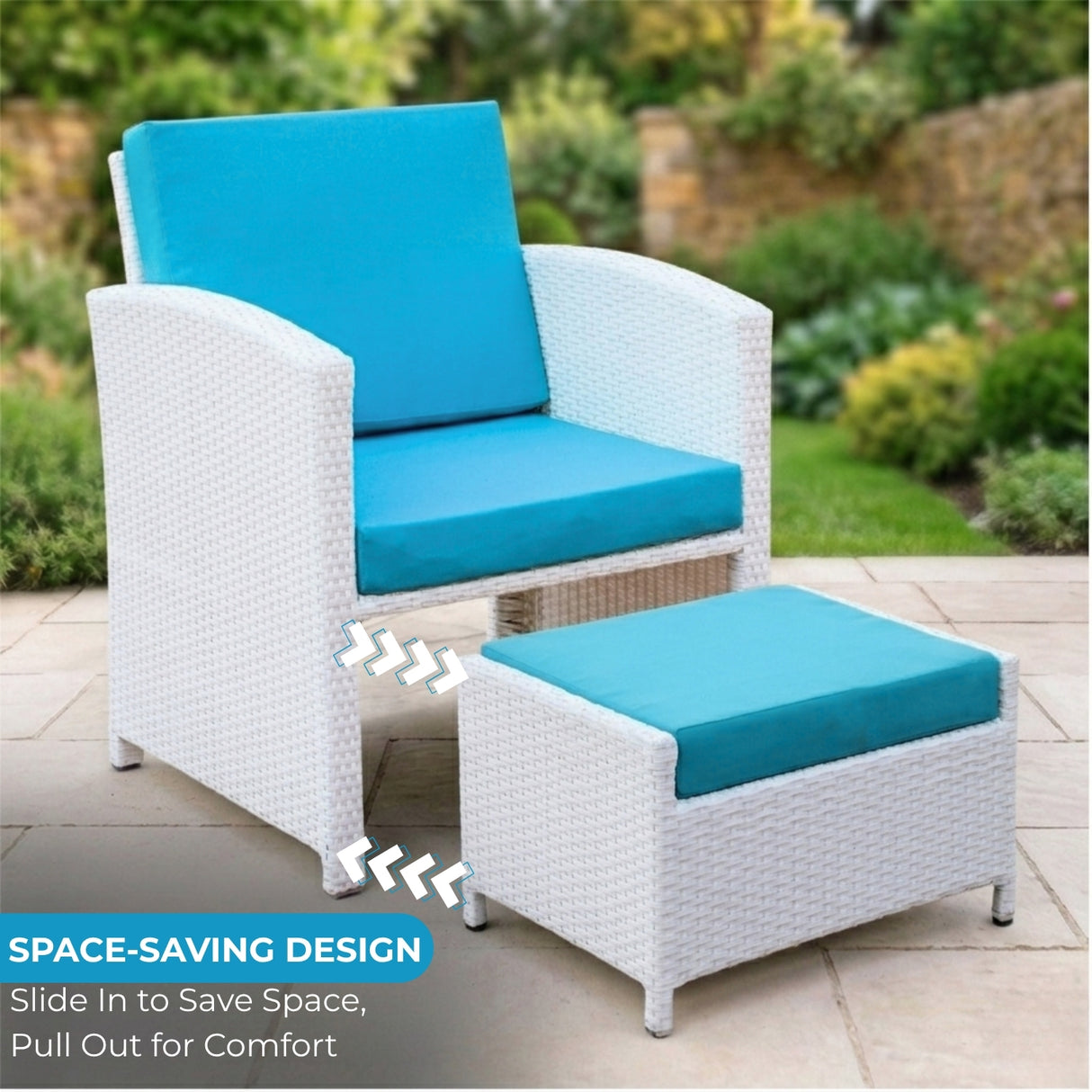 Outdoor 5 Piece Patio Wicker All Weather Sectional Furniture Set