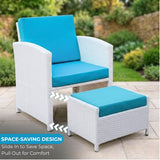 Outdoor 5 Piece Patio Wicker All Weather Sectional Furniture Set
