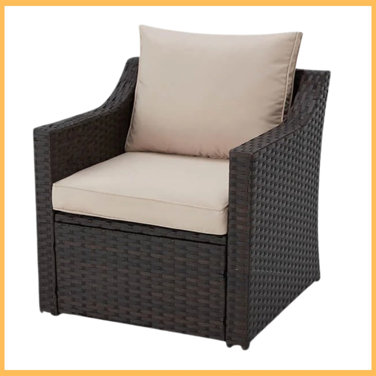 Outdoor Wicker 5-Piece Patio Sofa Set