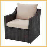 Outdoor Wicker 5-Piece Patio Sofa Set