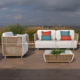 All-Weather Rope 4- Seater Sofa Set With Glass Top Table