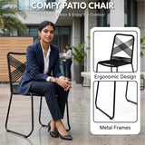 Outdoor Black Rope Chairs