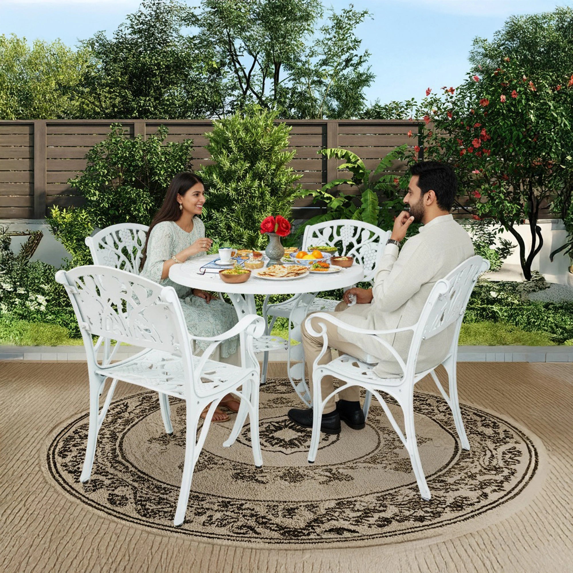 Aluminium Outdoor 5-Piece Patio Bistro Set