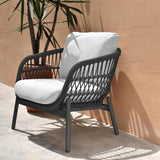 Outdoor 4 Seater Rope Conversation Sofa Set