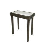 Outdoor Rattan Wicker Bar Glass Top Table