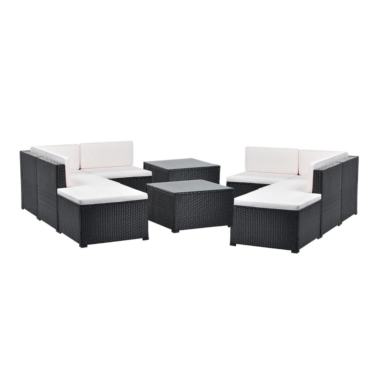 8 Pieces Sectional Wicker Furniture Set