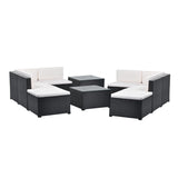 8 Pieces Sectional Wicker Furniture Set