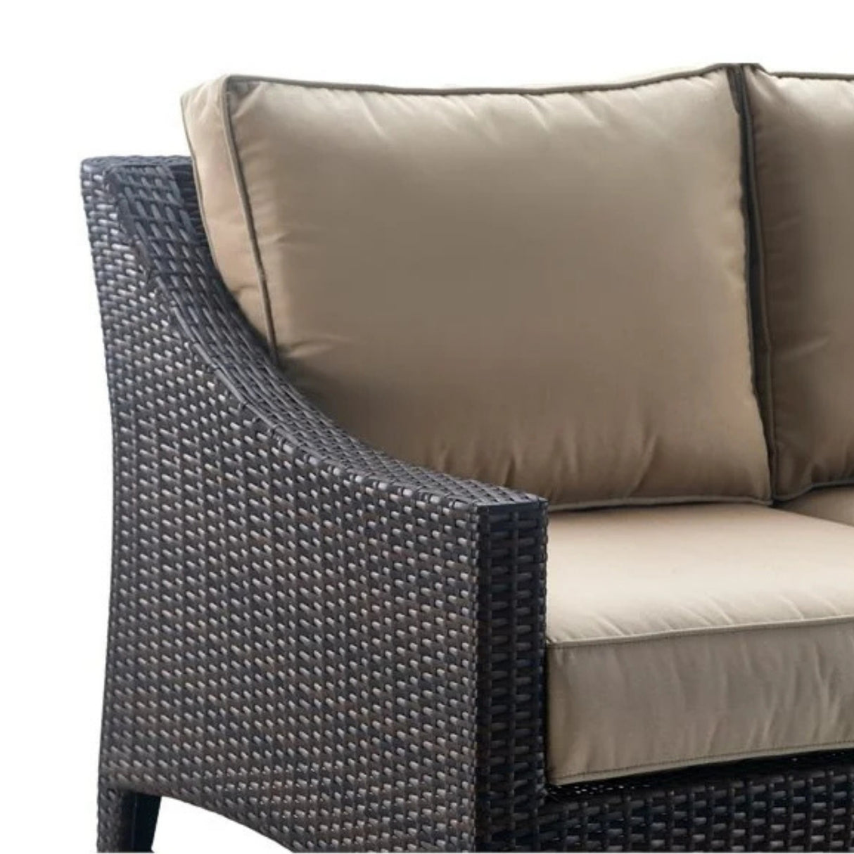 Outdoor Rattan Wicker 1-Piece Loveseat Sofa