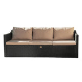 Outdoor All-Weather Rattan Wicker Three Seater Sofa
