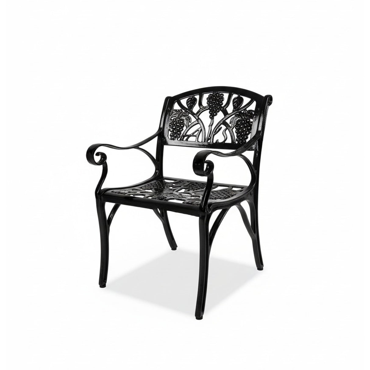 Outdoor Cast Aluminium 5-Piece Patio Bistro Set (Black)