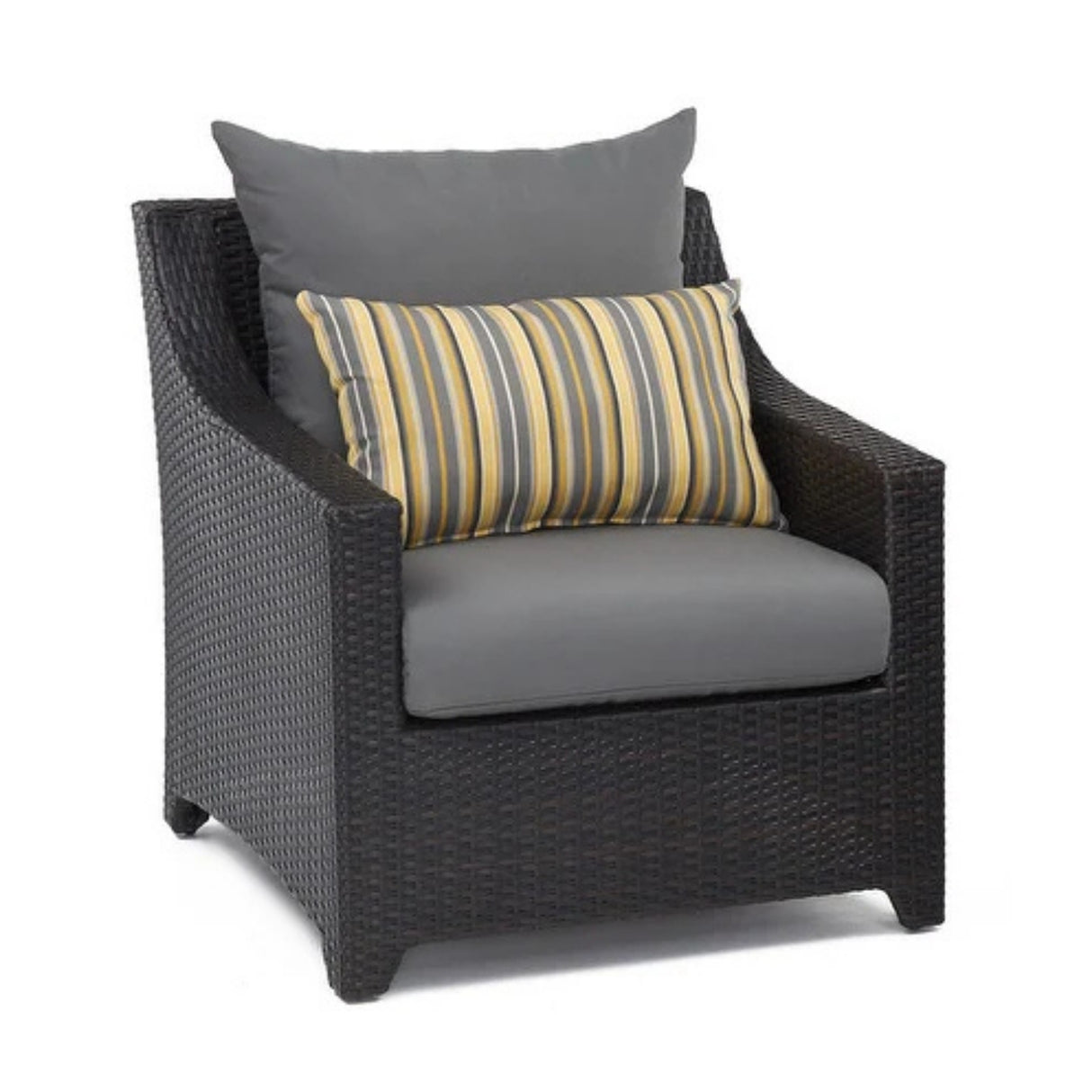 All Weather Outdoor Wicker Garden L-Shape Sectional Conversation Set