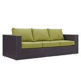 Outdoor All-Weather Wicker 3-Seater Sofa