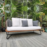 5-Seater Outdoor All-Weather Rope Sofa Set With Wooden Base