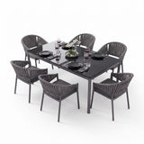 All Weather Resistant 7-Piece Outdoor Dining Set (Grey)