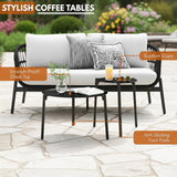 Outdoor 4 Seater Rope Conversation Sofa Set