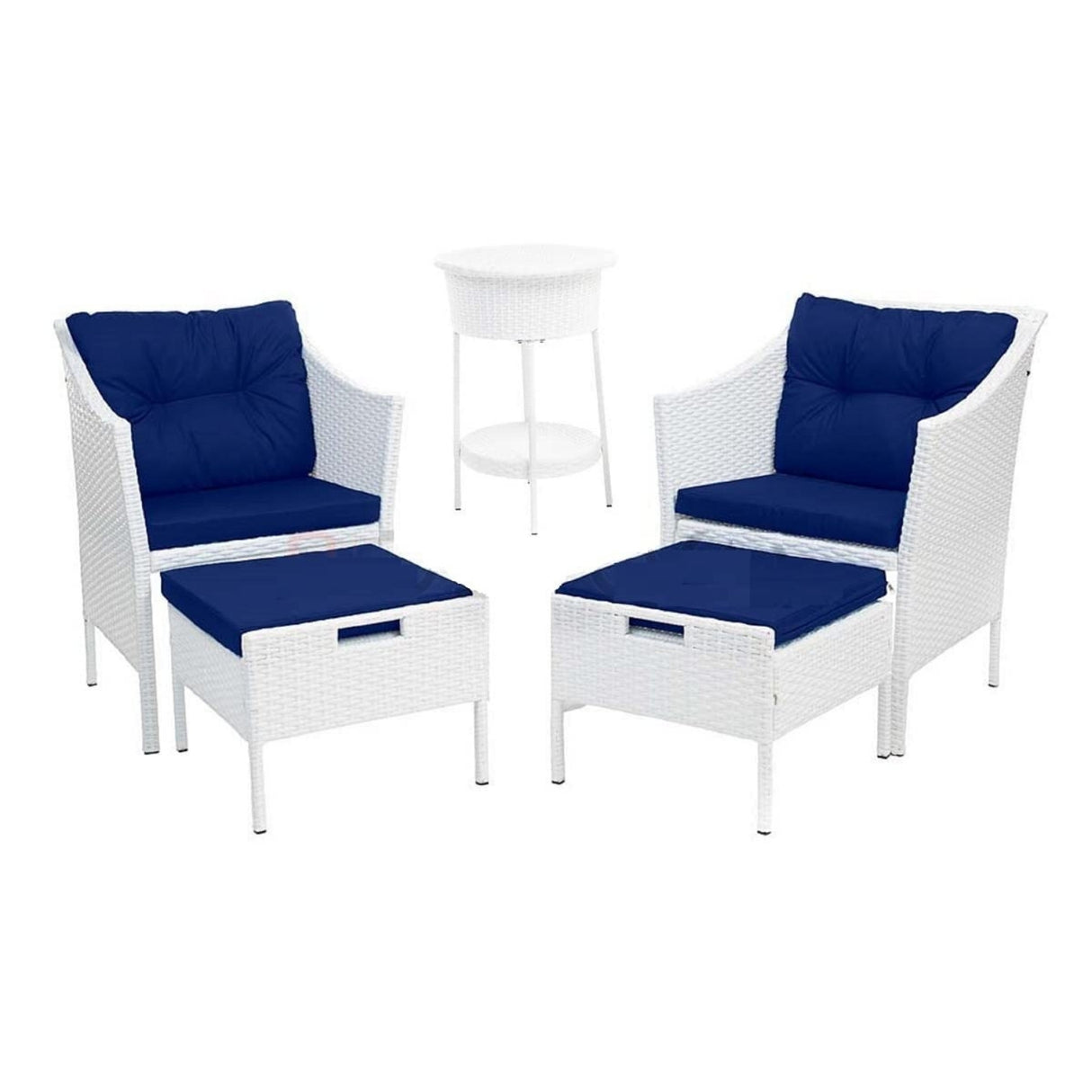 Outdoor Rattan Wicker 5 Piece Patio Sofa Set