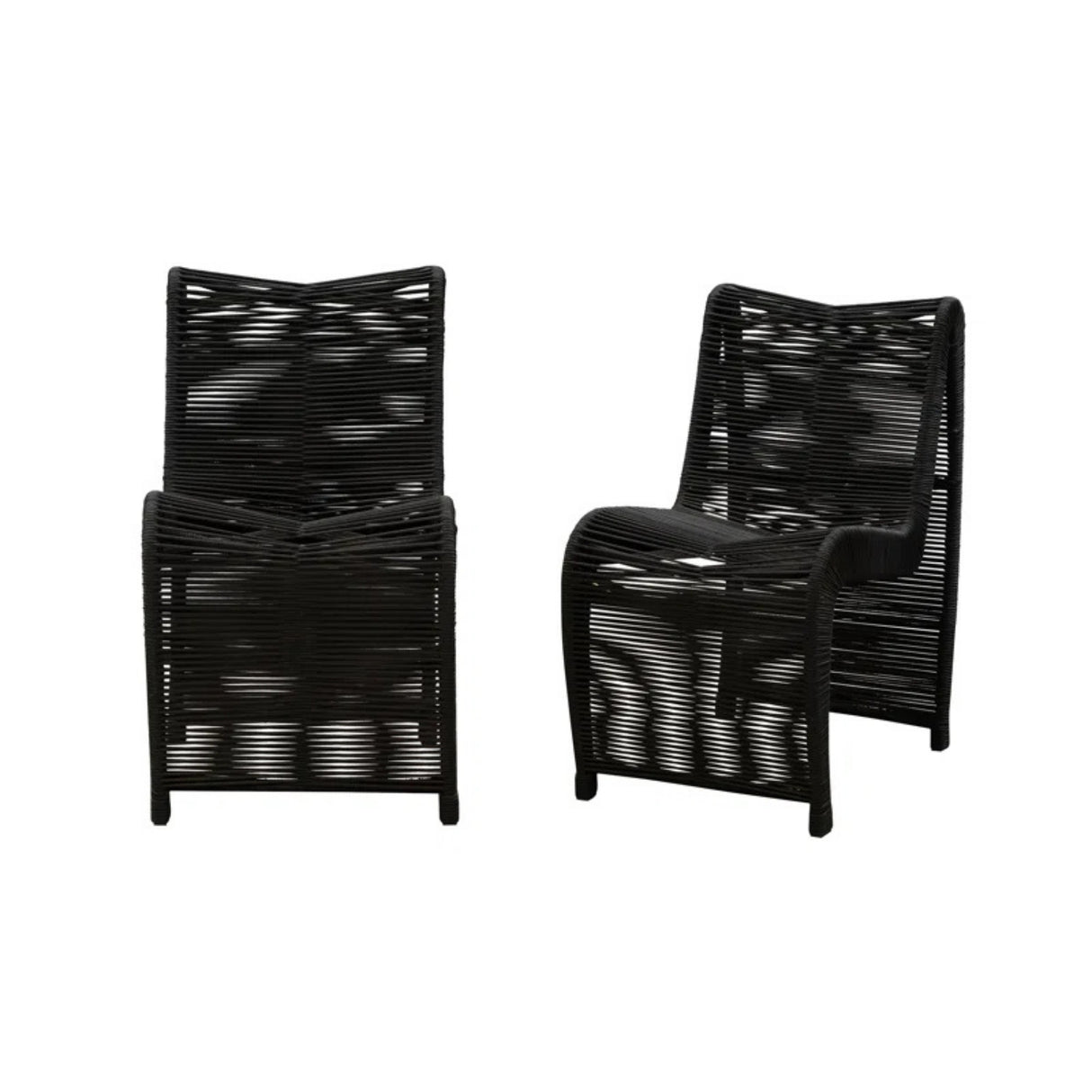 2-Piece Outdoor Rope Patio Chairs