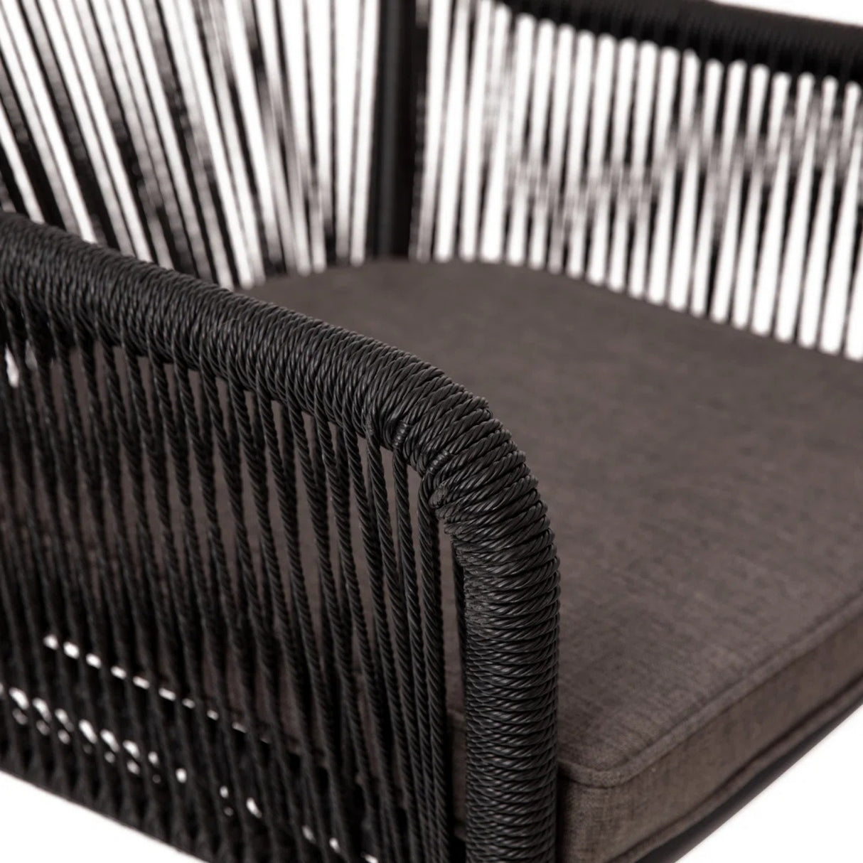 2-Piece Outdoor Rope Patio Dining Chairs