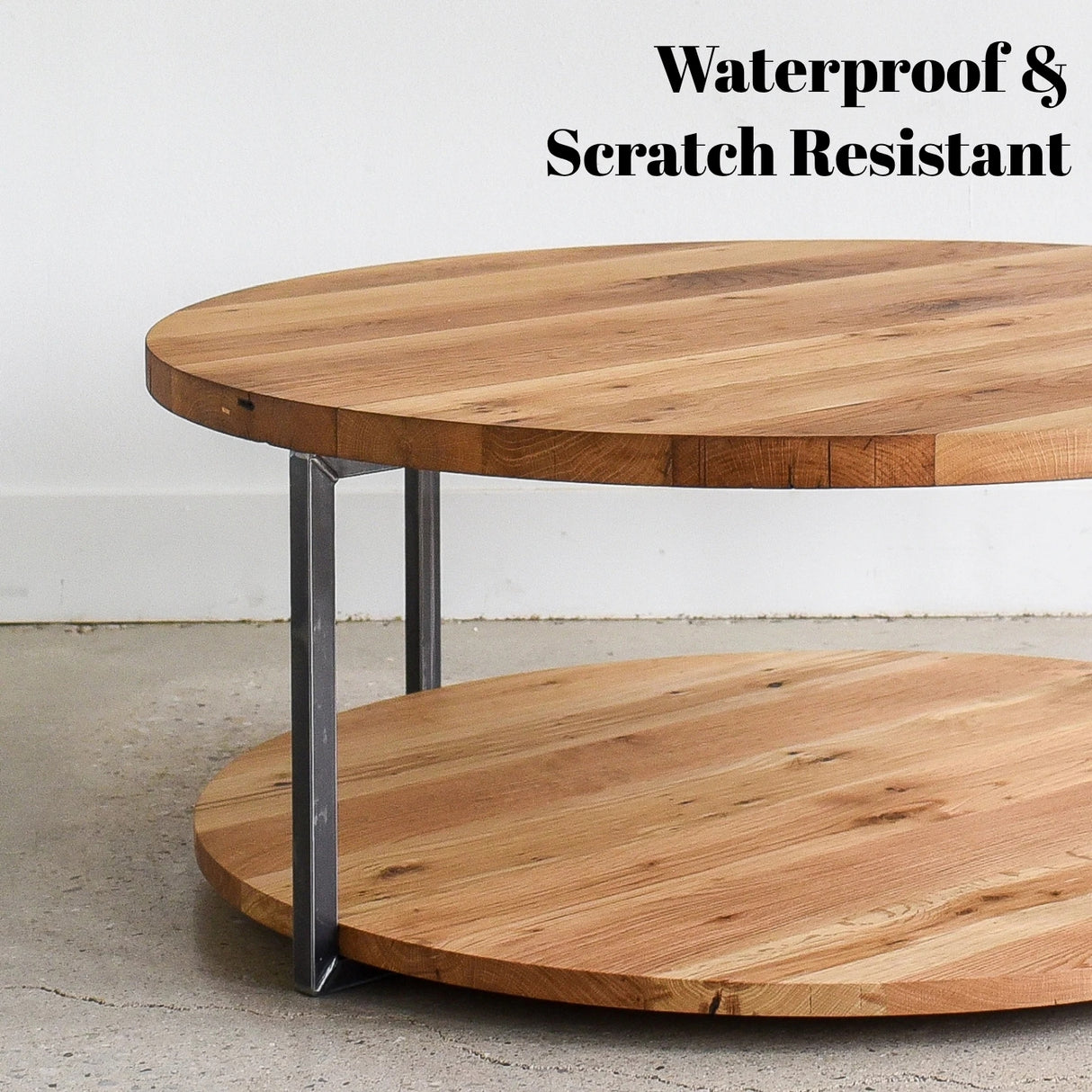 Sheesham Wood Top 2-Tier Round Coffee Table