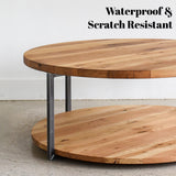Sheesham Wood Top 2-Tier Round Coffee Table
