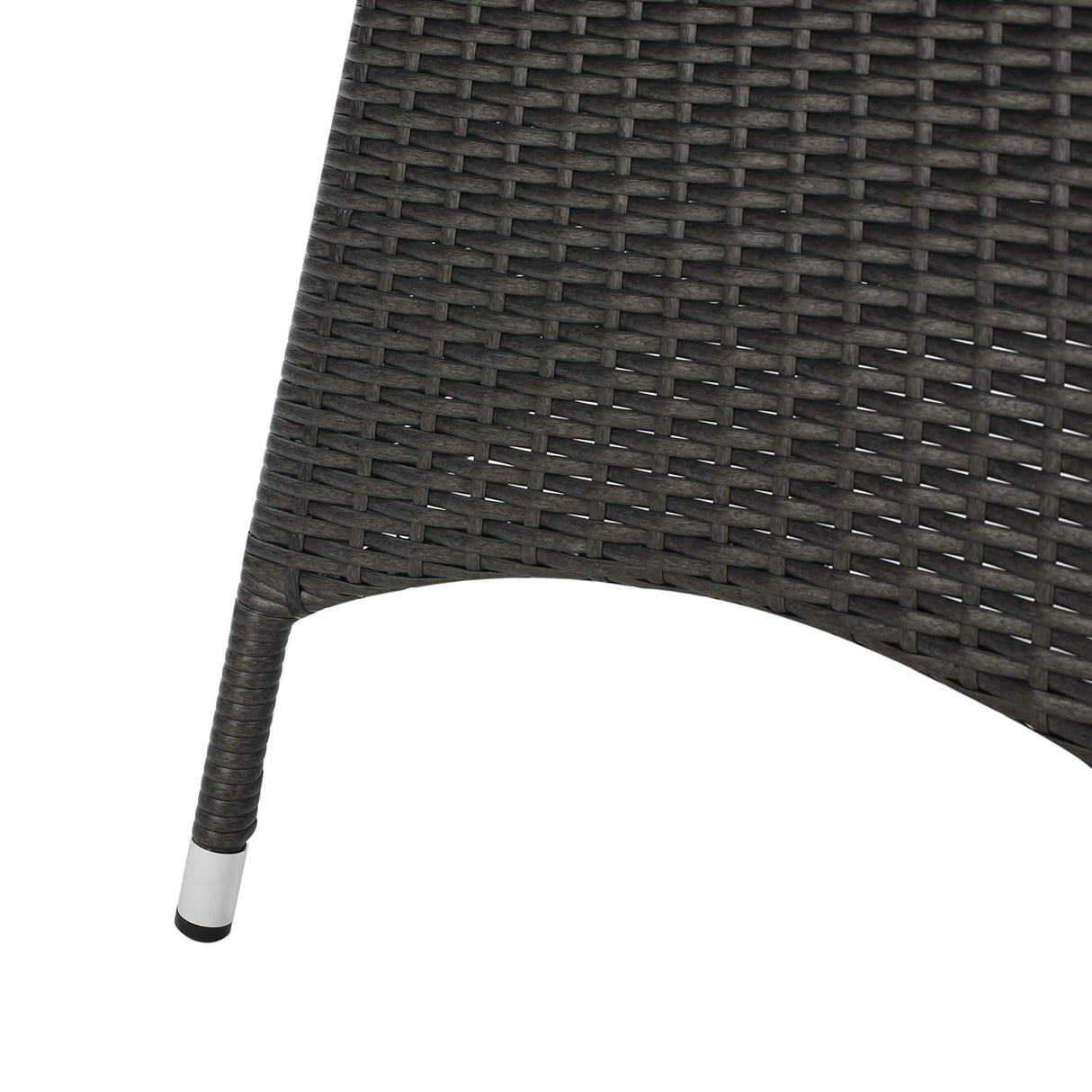 Outdoor Rattan Wicker Round Patio Table (Black)