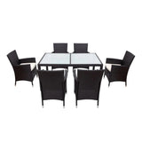 7-Piece Outdoor Rattan Wicker Dinning Table Set