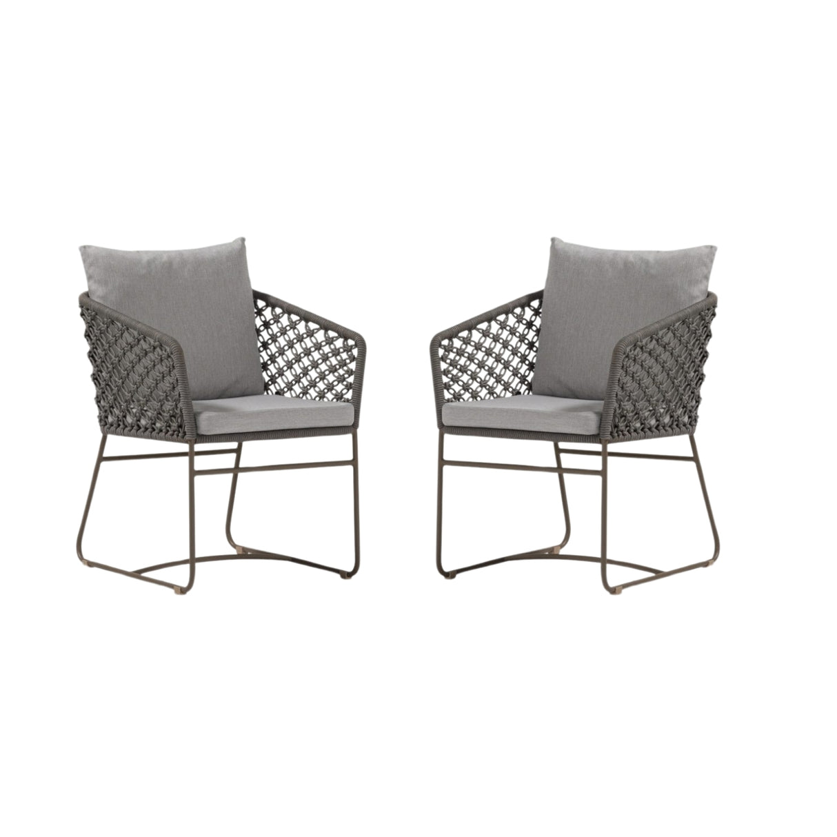 Outdoor Rope 2-Piece Patio Chairs