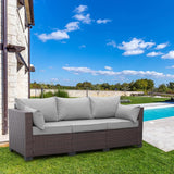 3-Seater Outdoor Rattan Wicker Patio Sofa