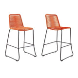2-Piece Outdoor Rope Bar Chairs – Stylish Comfort Built to Last
