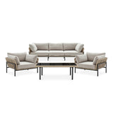 Outdoor 4-Piece Rope Conversation Sofa Set