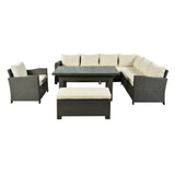 5-Piece Outdoor Patio Furniture Set with Dining Table and Chairs