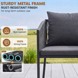 2-Piece Outdoor Rope Patio Dining Chairs