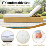 Outdoor 2-Piece Chaise Lounge Chair with Adjustable Settings and Cushions