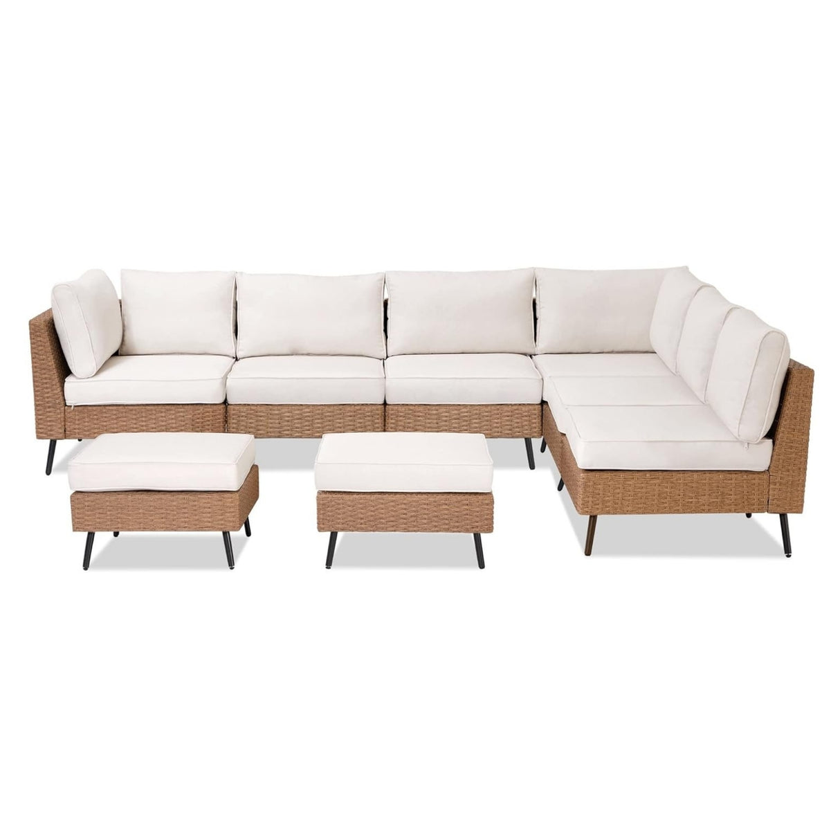 Outdoor Rattan Wicker 8-Seater Sofa Set