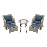 Outdoor Rattan Wicker 5 Piece Patio Sofa Set