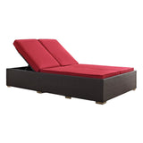 Outdoor All-Weather Rattan Wicker Chaise Lounge Chair Set of 2