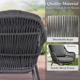 3 Piece Outdoor Rope Patio Set