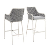2-Piece Outdoor Rope Bar Chairs – Stylish Comfort Built to Last