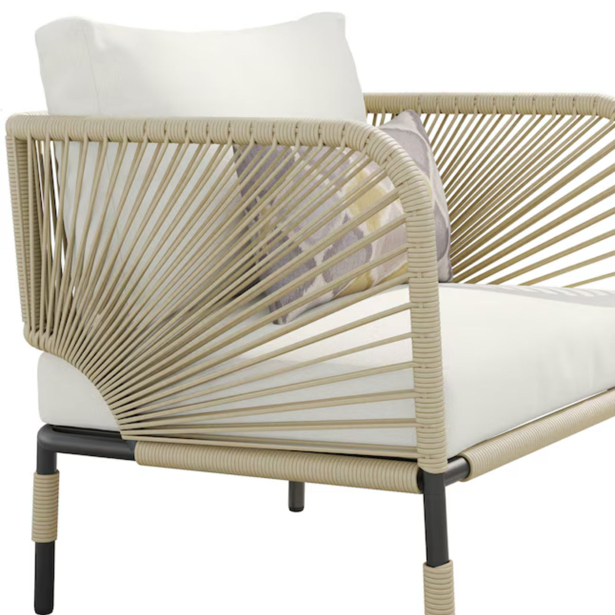 3 Piece Garden Outdoor Rope Patio Set