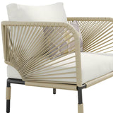 3 Piece Garden Outdoor Rope Patio Set