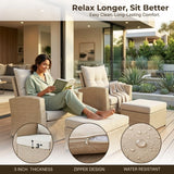 Outdoor Rattan Wicker 4-Piece Patio Sofa Set
