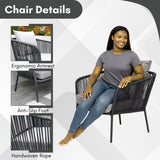5-Seater Outdoor All-Weather Rope Sofa Set