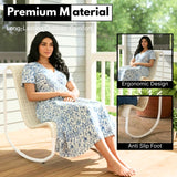 Outdoor Rope Patio Conversation Set with 2 Lounge Chairs & Round Center Table