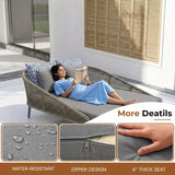 Outdoor Rope Patio Furniture Daybed (Grey)